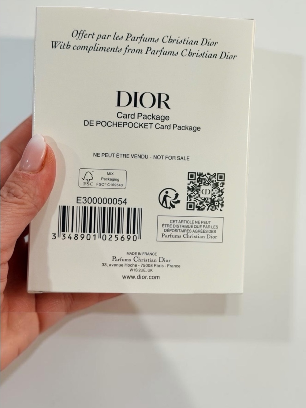 Dior Parfums Black Textured Leather Card Holder with dust bag - NIB - Picture 13 of 13